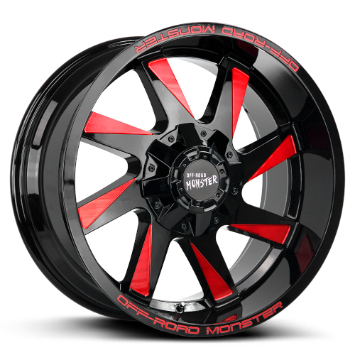 Off-Road Monster M80 Gloss Black Candy Red Milled Photo